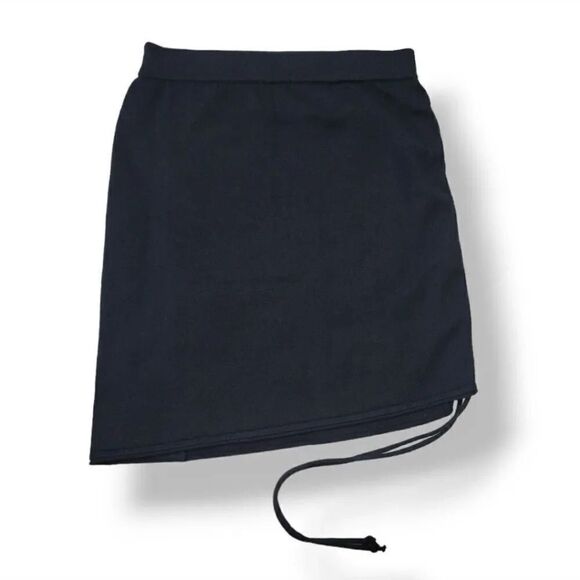 Modern Citizen Taryn Ruched Drawstring Knit Mini Skirt in Black Size Small - Picture 4 of 10